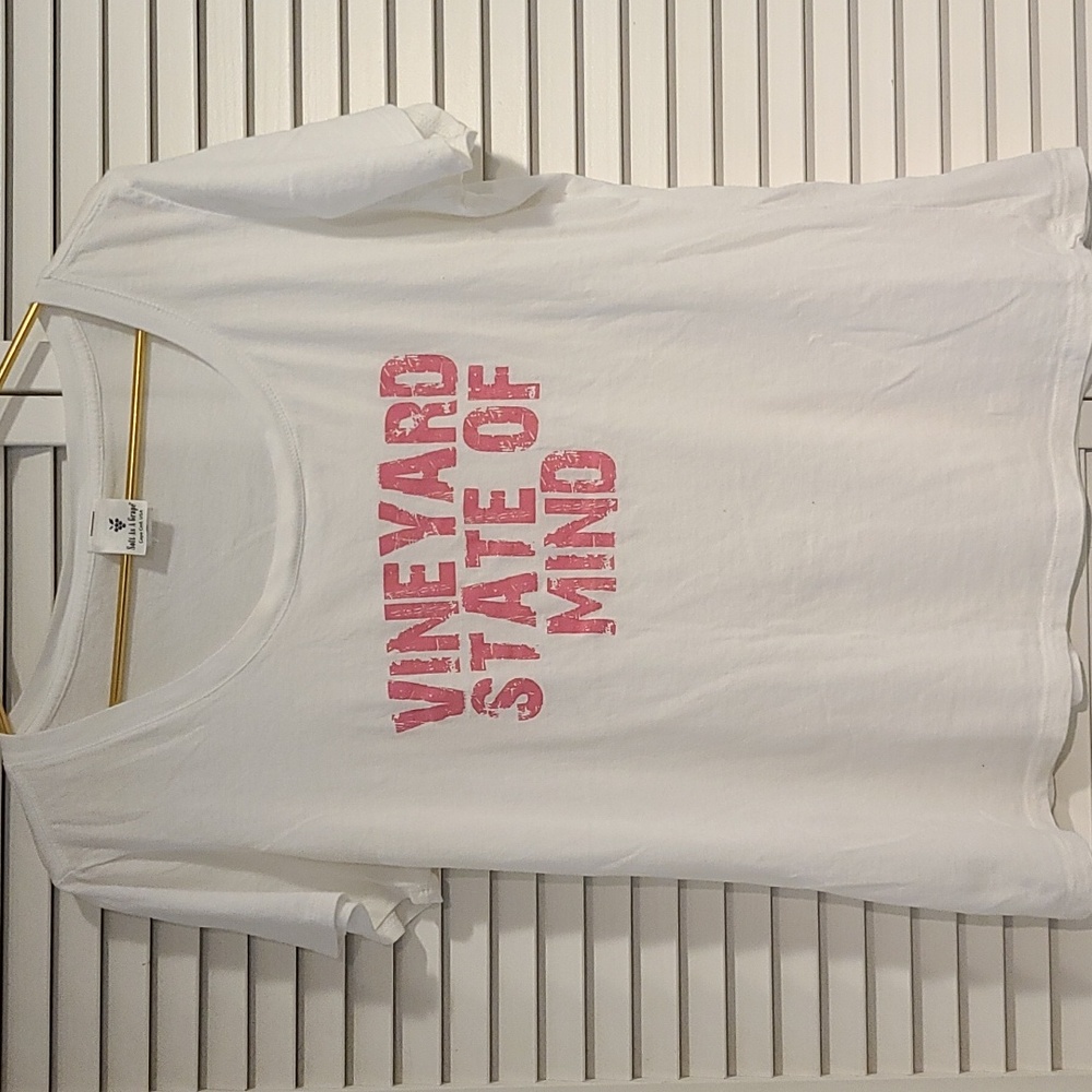MARTHA'S VINEYARD T shirt adult scoop neck XL short sleeve